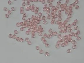 Baby Pink New Cut Crystal Glass Beads- 4 mm (Wholesale)