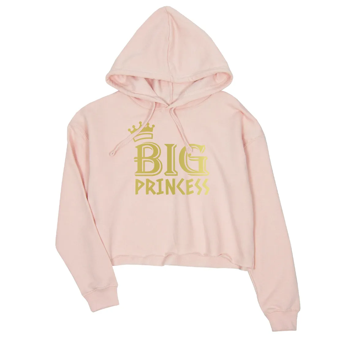 Big Little Princesss-GOLD Womens Crop Hoodie Beautfiul Lovely Gifts