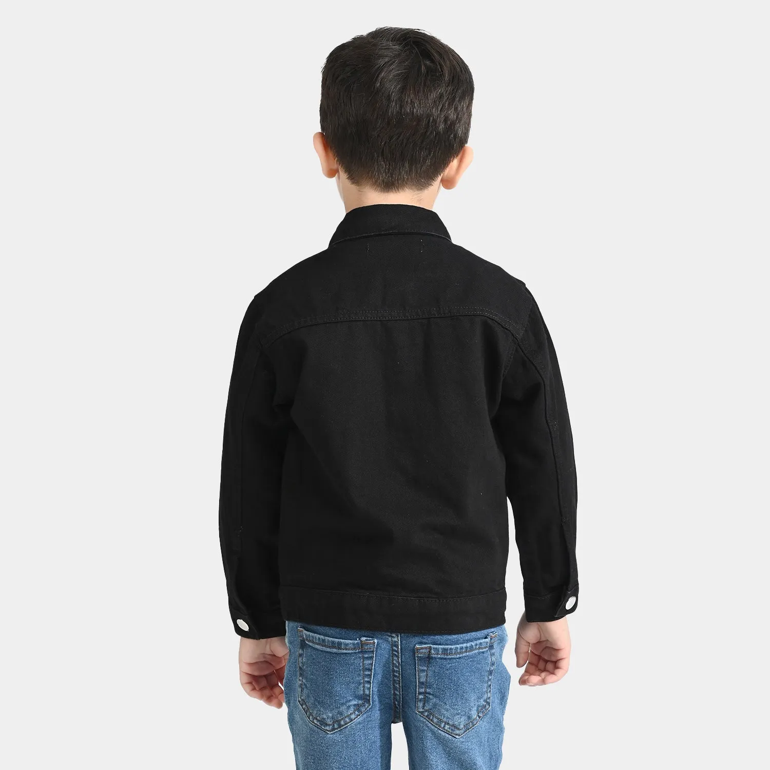 Boys Denim Rigid Jacket Flash-BLACK