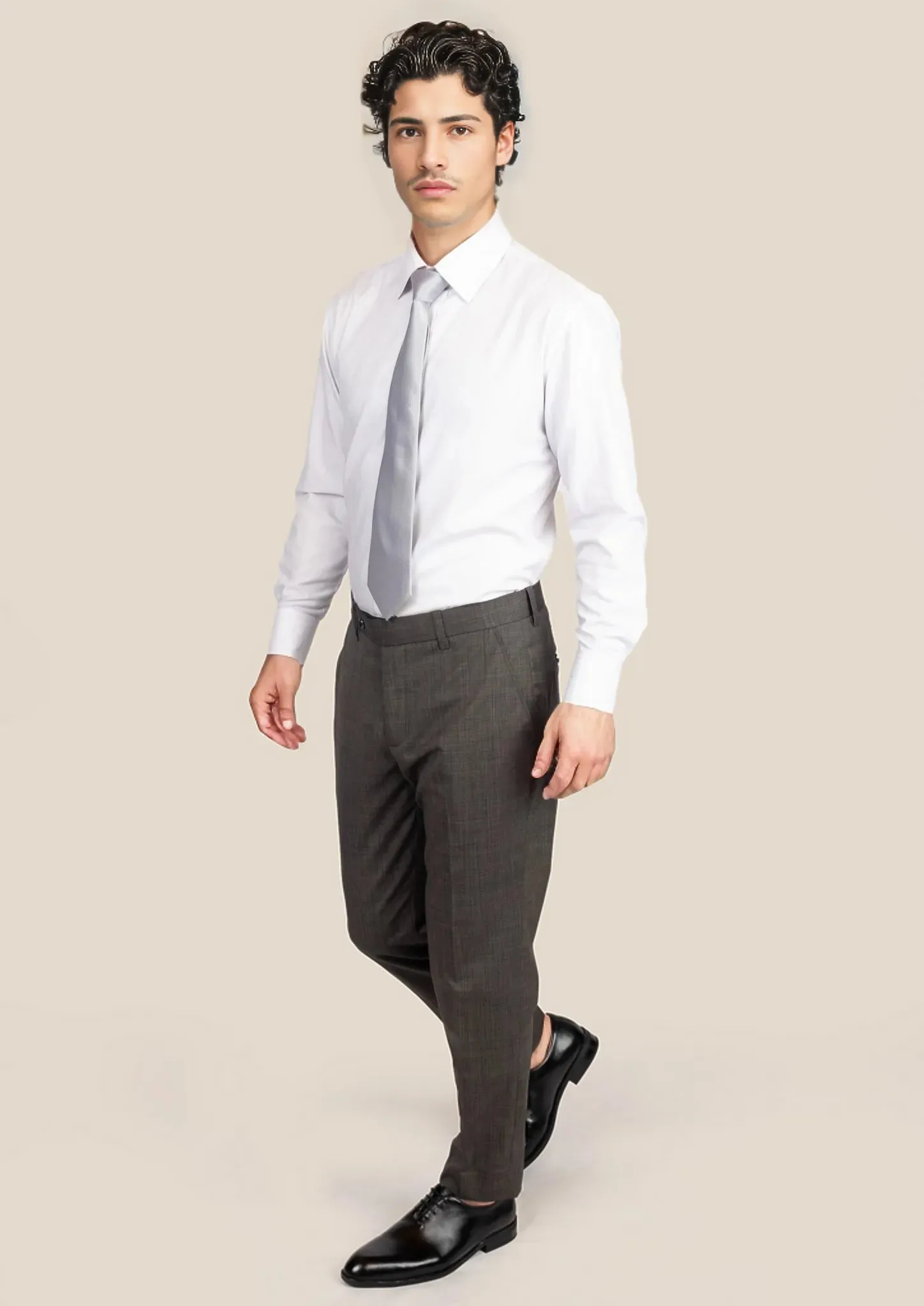 Carbon Grey Pindot Pants