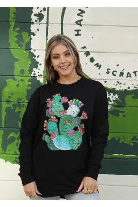 CH LS COLORFUL CACTUS - BLACK