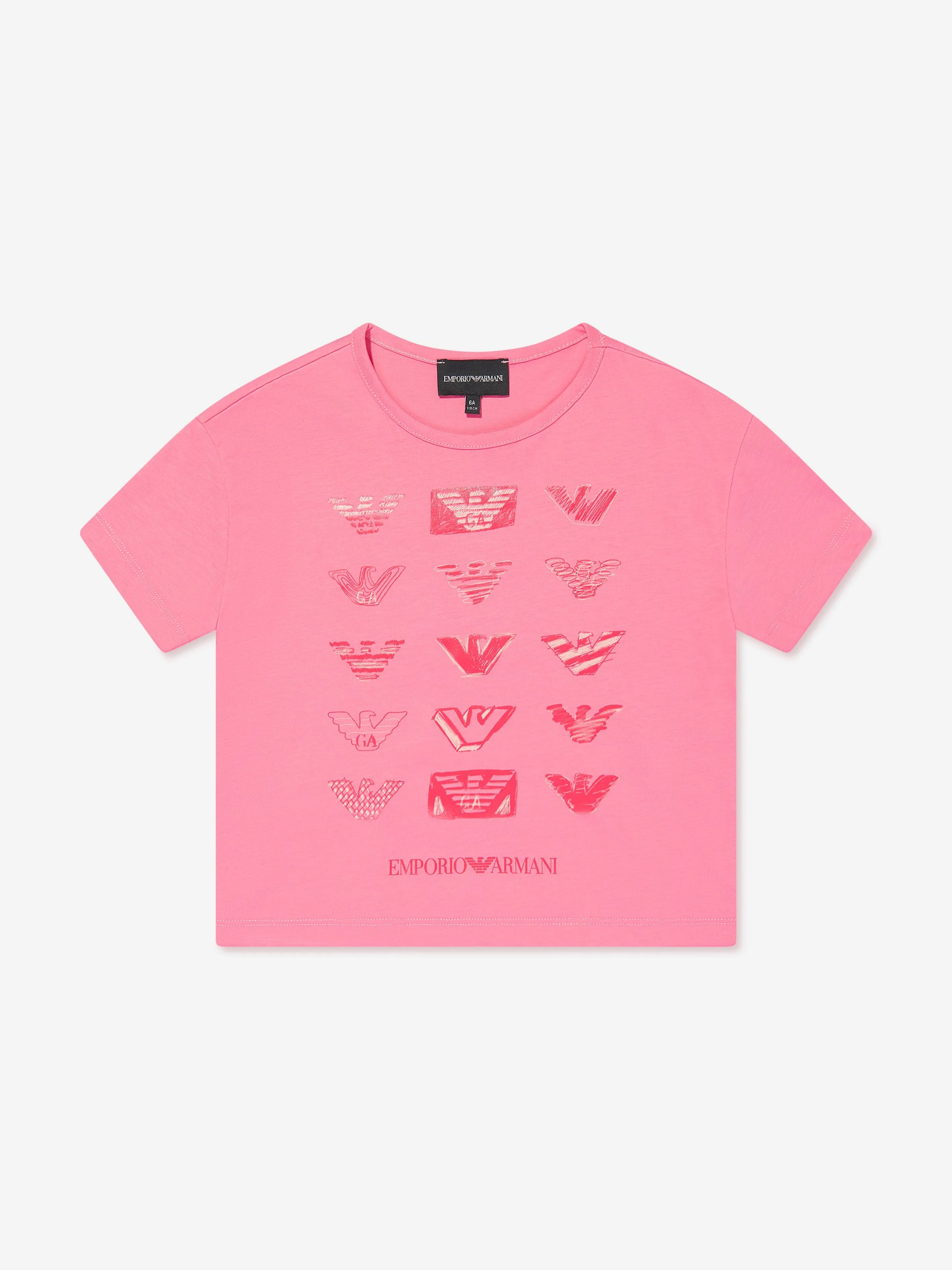 Emporio Armani Girls 2 Pack T-Shirt Set in Multicolour