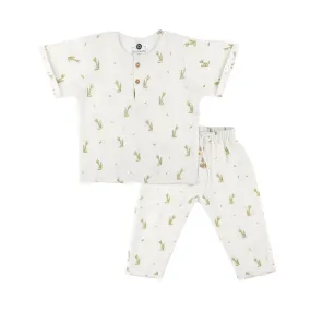 Organic Muslin Joggers Set | Green Zen