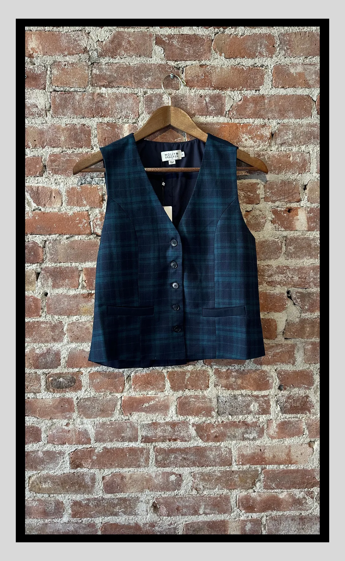 Plaid Sleeveless Vest