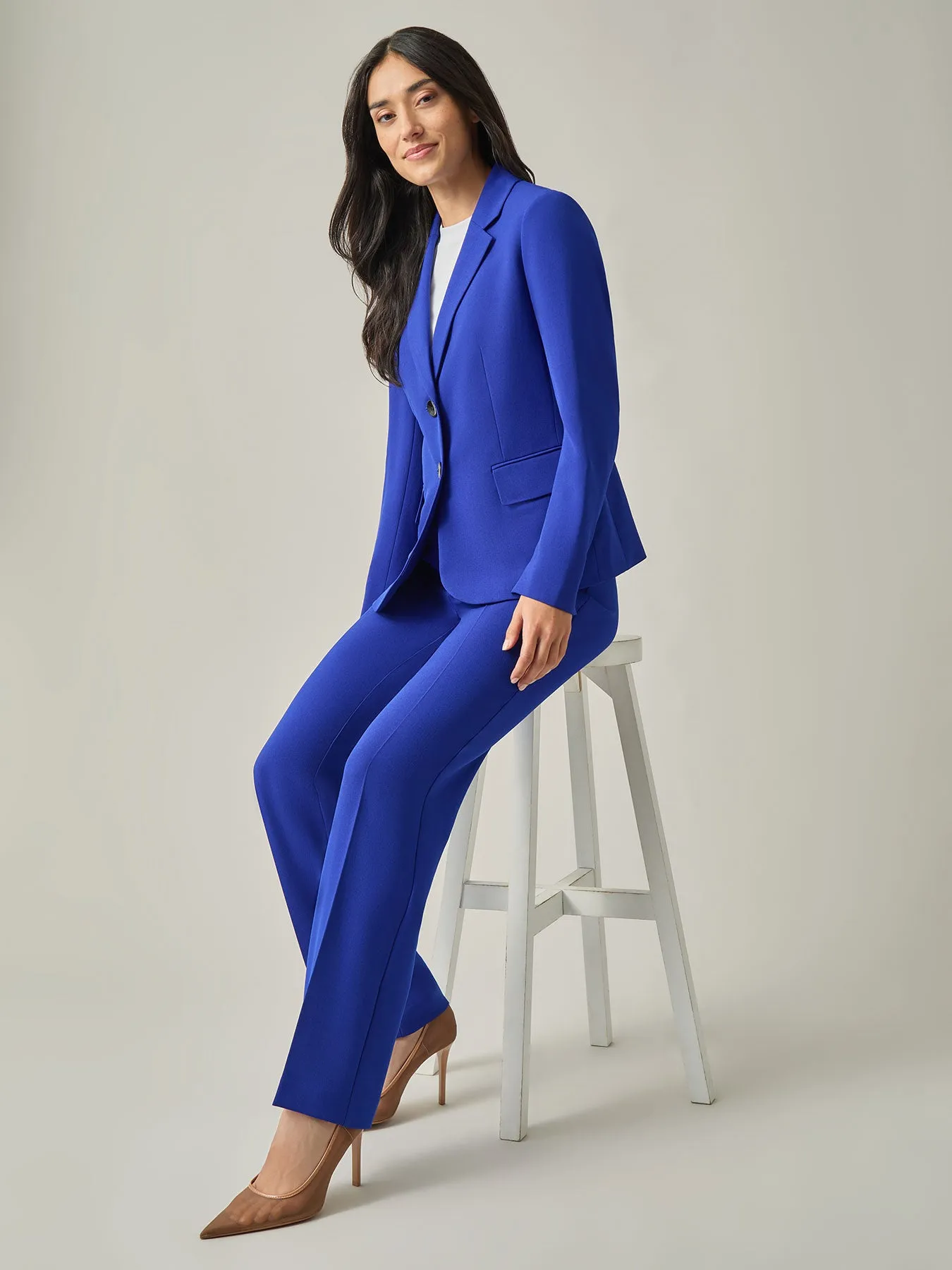 Plus Two-Button Jacket, Iconic Stretch Crepe