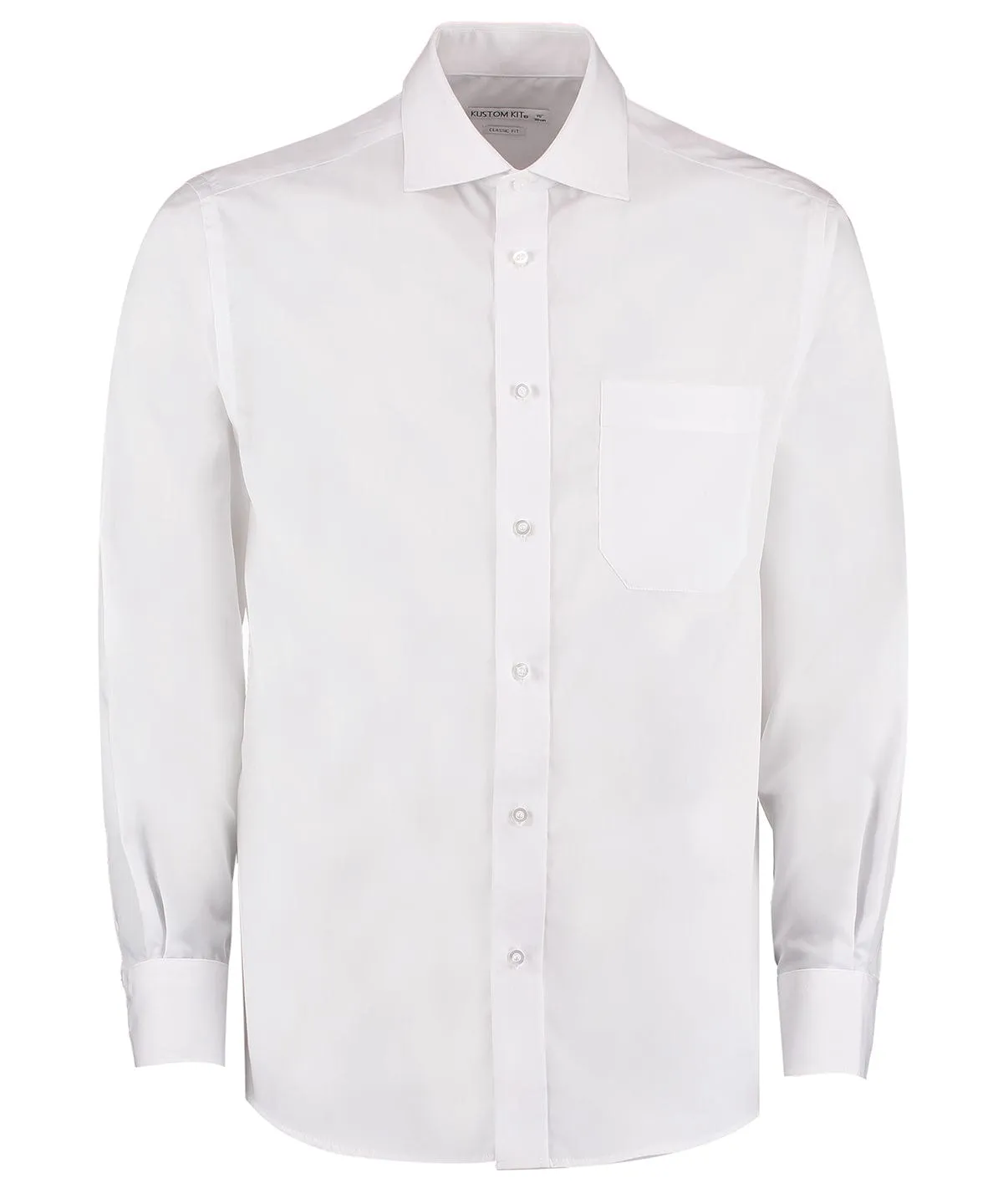 Premium non-iron corporate shirt long-sleeved (classic fit) | White