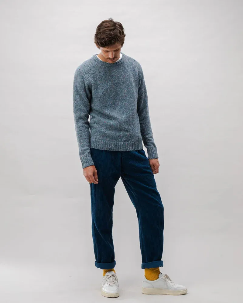 raglan wool sweater - puzzle blue