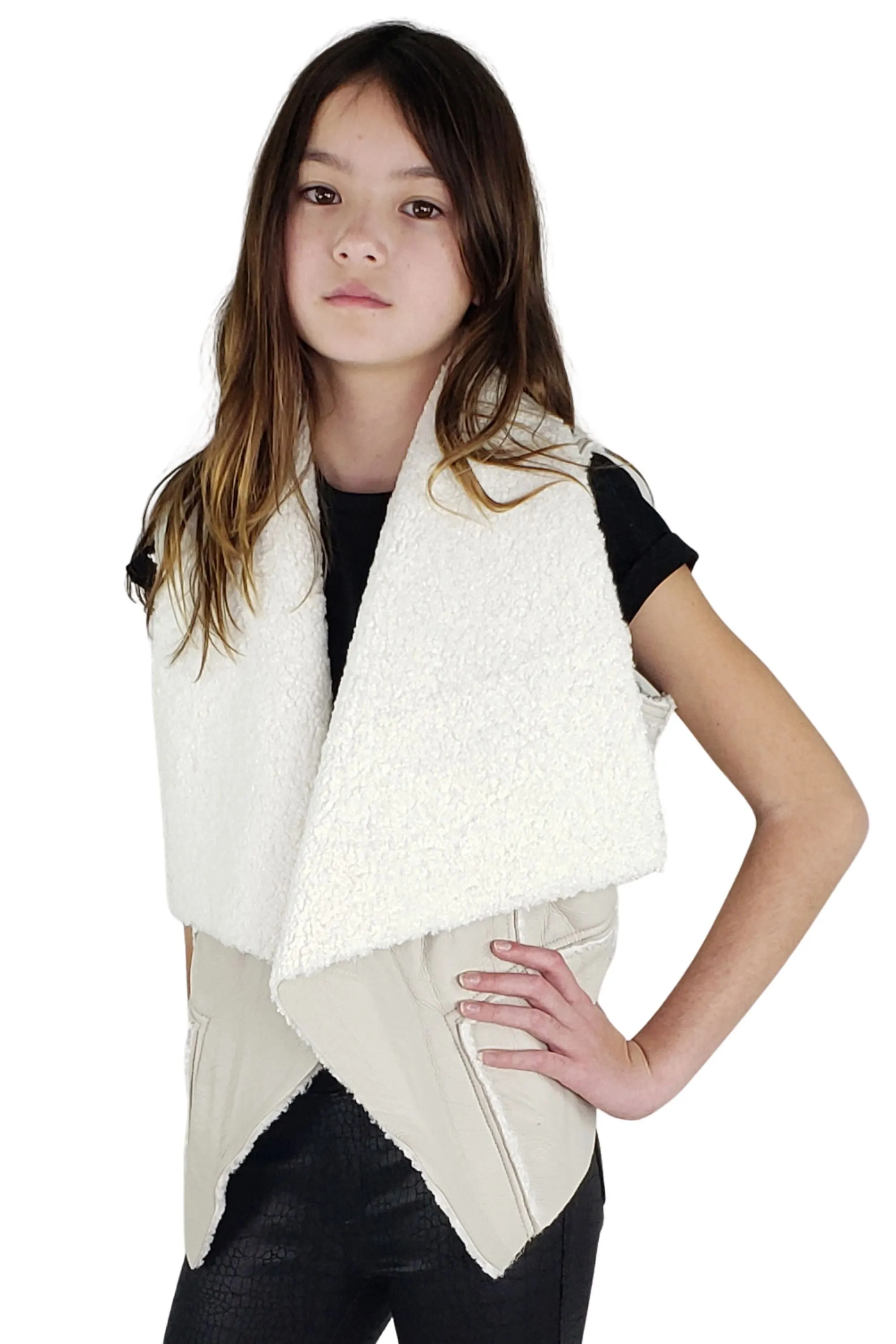 Reversible Sherpa Pleather Vest