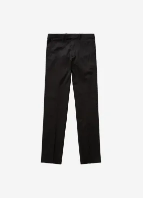 Slim Stretch Mercerised Cotton Pants Black