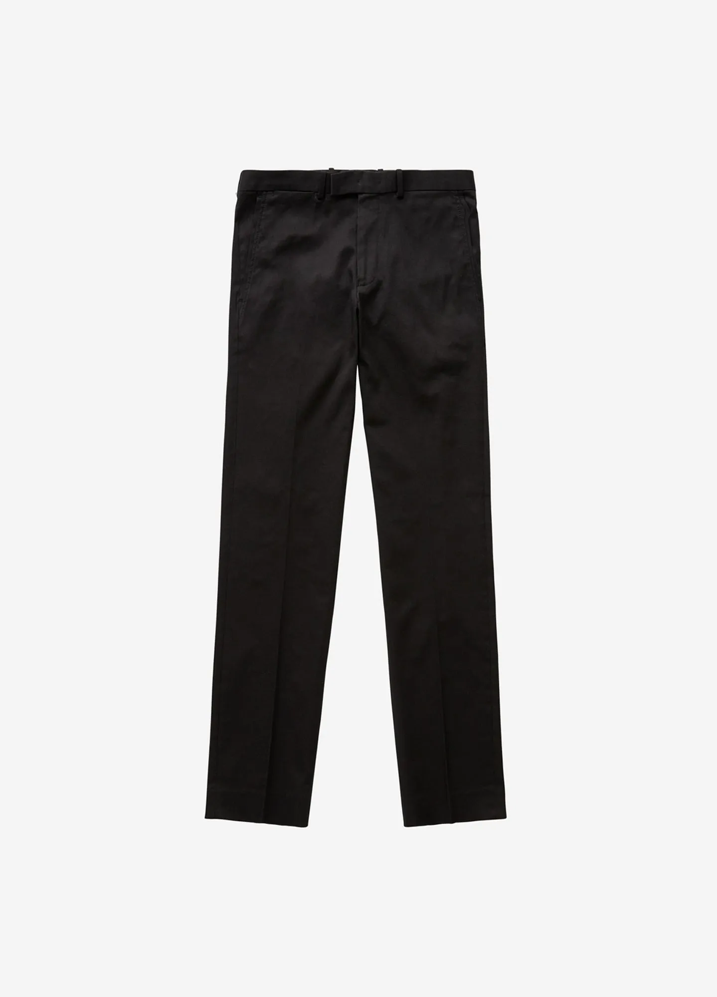 Slim Stretch Mercerised Cotton Pants Black