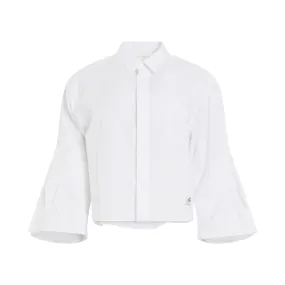 Thomas Mason Cotton Poplin Shirt in Off White