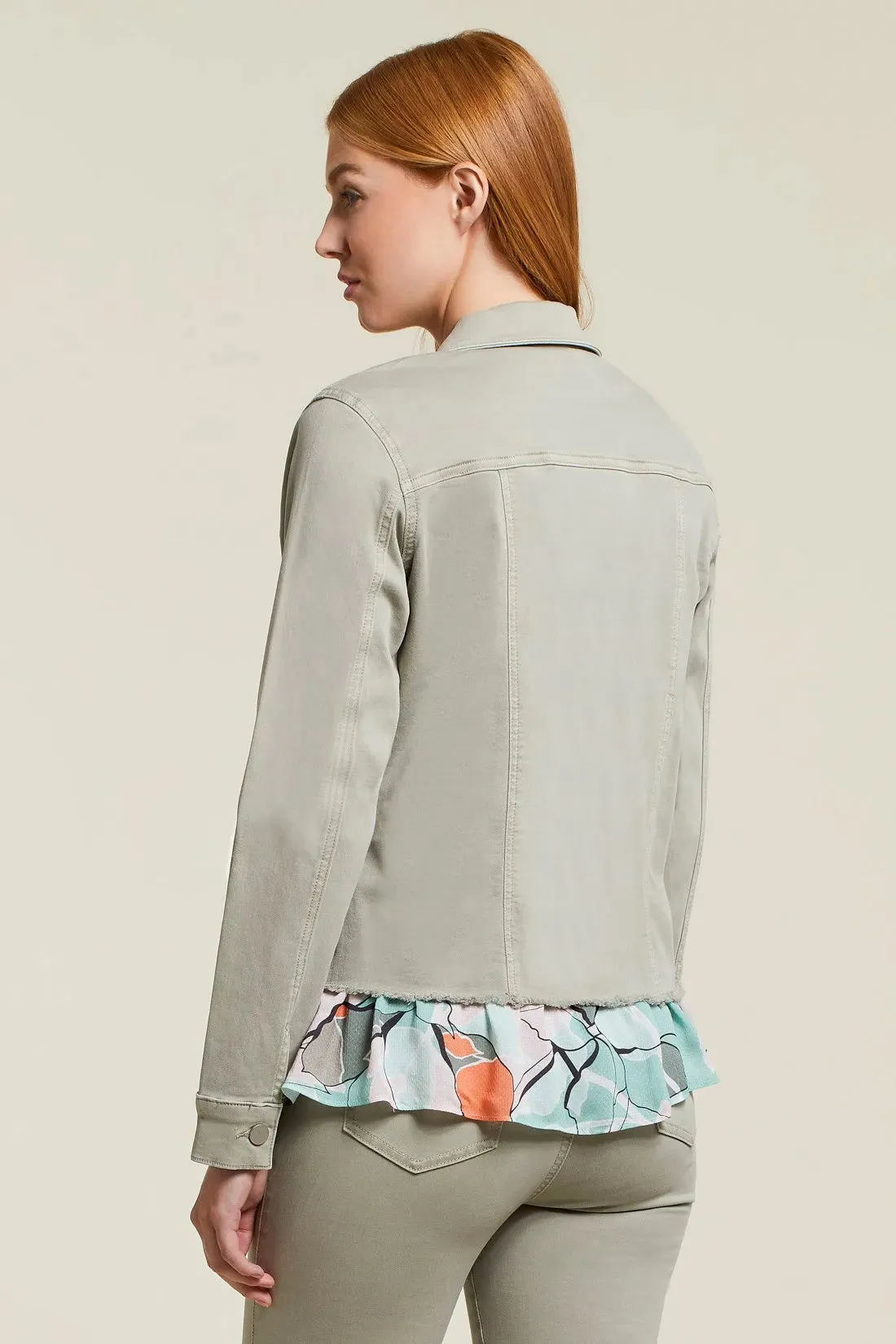 Tribal | Frayed Button-Up Jacket | Women's