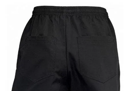 Winco Black Universal Fit Chef Pants - Various Sizes